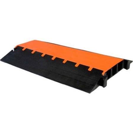 ELASCO PRODUCTS Elasco MightyGuard 3 Channel Heavy Duty Cable Protector, 3in Channel, Orange/Black,  MG3300